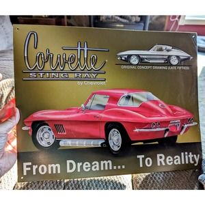 1967 Chevrolet Corvette Stingray 12" X 16" Metal Sign GM Official
